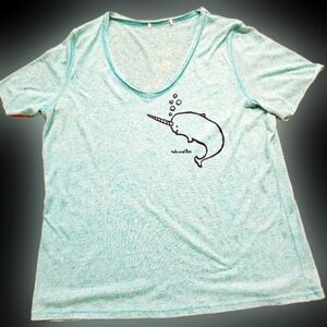 Light blue Narwhal shirt